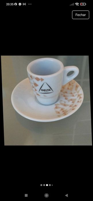 Chávena café com pires porcelana  Delta, coleccionadores com  várias d