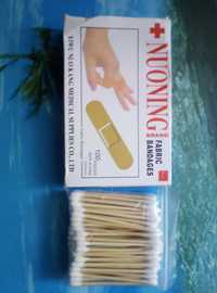 Пластырь Nuoning бактерицидный 50 - 100 шт. Ушные палочки деревянные