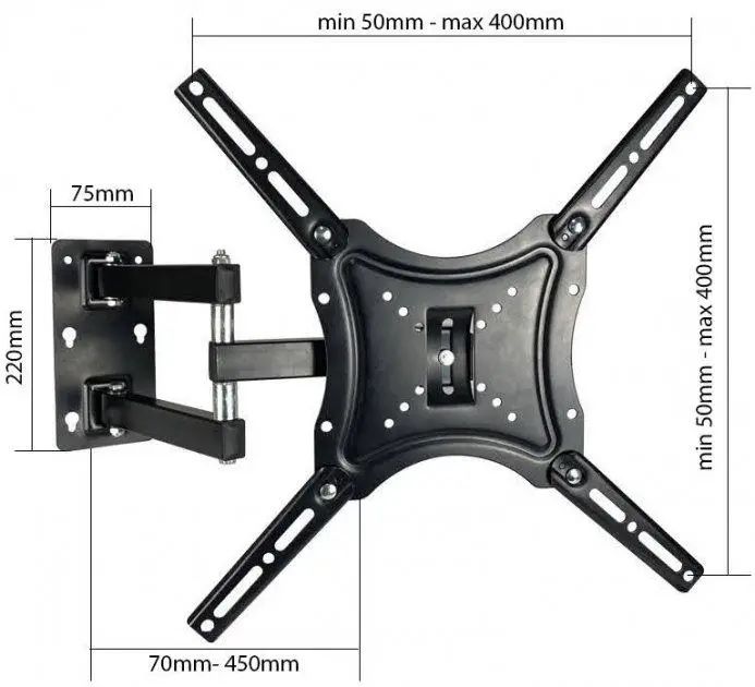 Крепление для TV телевизора на стену 14-55 дюйма кронштейн ТВ
