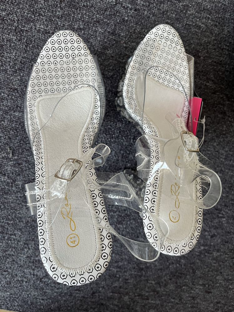 Szpilki Pole Dance szklanki transparent diamenty 41 Roxie Luve