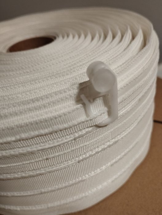 Taśma bawełniana smok do firan i zasłon szer 7 cm  2:1 Rolka 24 m.