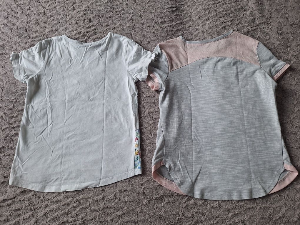 Koszulki bluzeczki dziewczęce krótki rękaw rozmiar 134