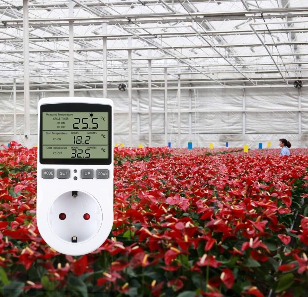 Regulator temperatury 230 V z timerem i sondą, przełącznik termostatu