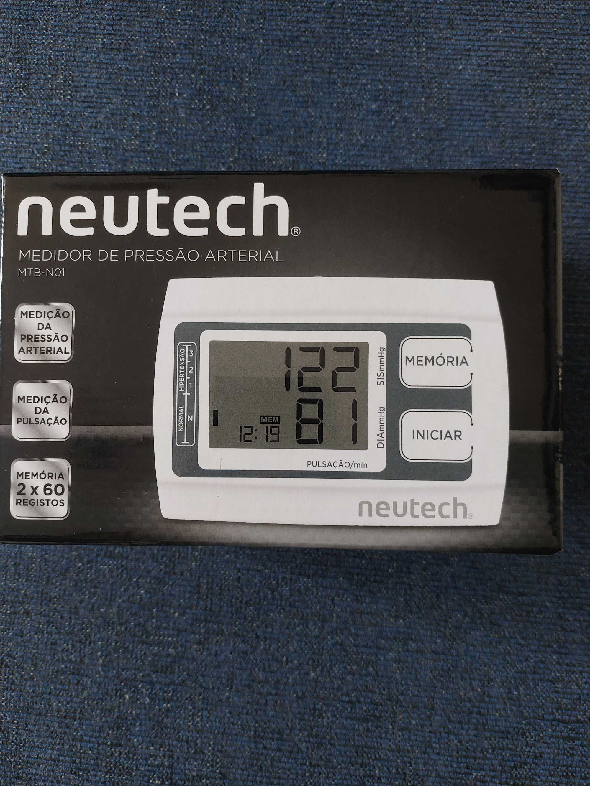 Medidor de Pressão Arterial e Pulsação Neutech novo, fácil de utilizar