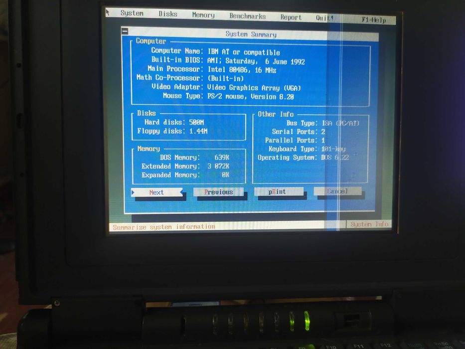 Ноутбук 486-DX66, NX-9900, Тайвань, рабочий.