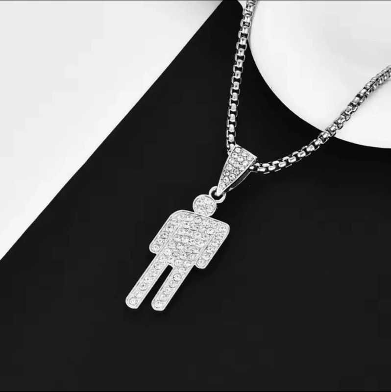 łańcuszek chain drip y2k rap drip ice diamenty trap łańcuch wisiorek