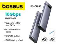 Basus SSD карман M2 NVME/SATA в комплекте 2 USB и силиконовый чехол