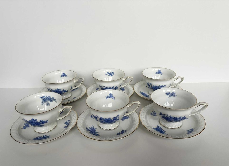 Zestaw 6 duo. Rosenthal Maria. Niebieskie kwiaty.
