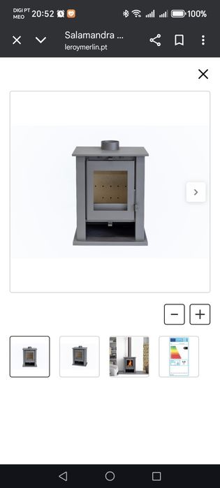 Salamandra a lenha CHA ECODESIGN 6,8KW