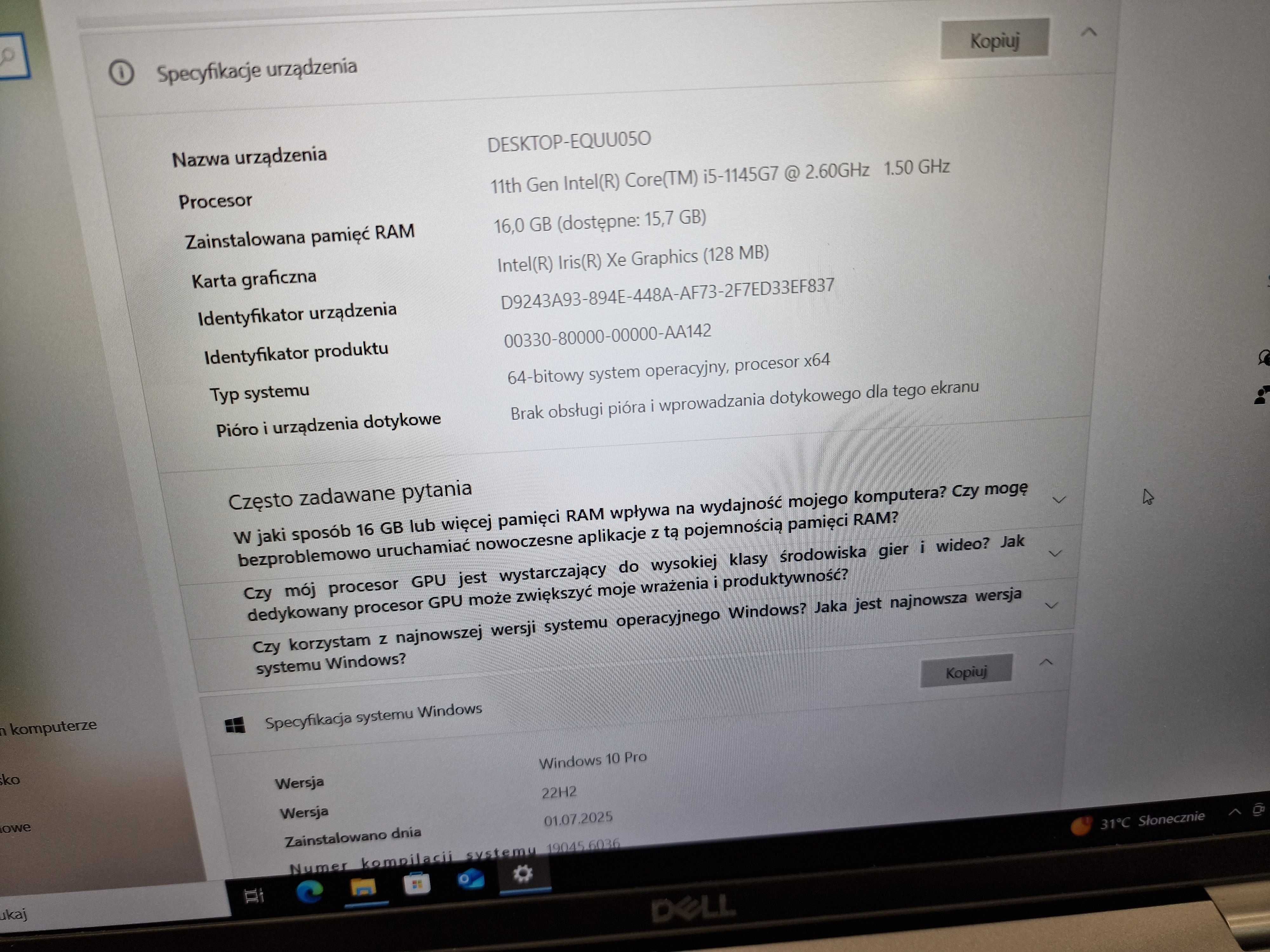DELL Latitude 5520/ i5-1145G7/ 16GB/ 256GB/ Iris Xe/ W10P/ 15.6" Gra C