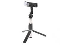 Kijek do selfie lampka LED statyw tripod czarny