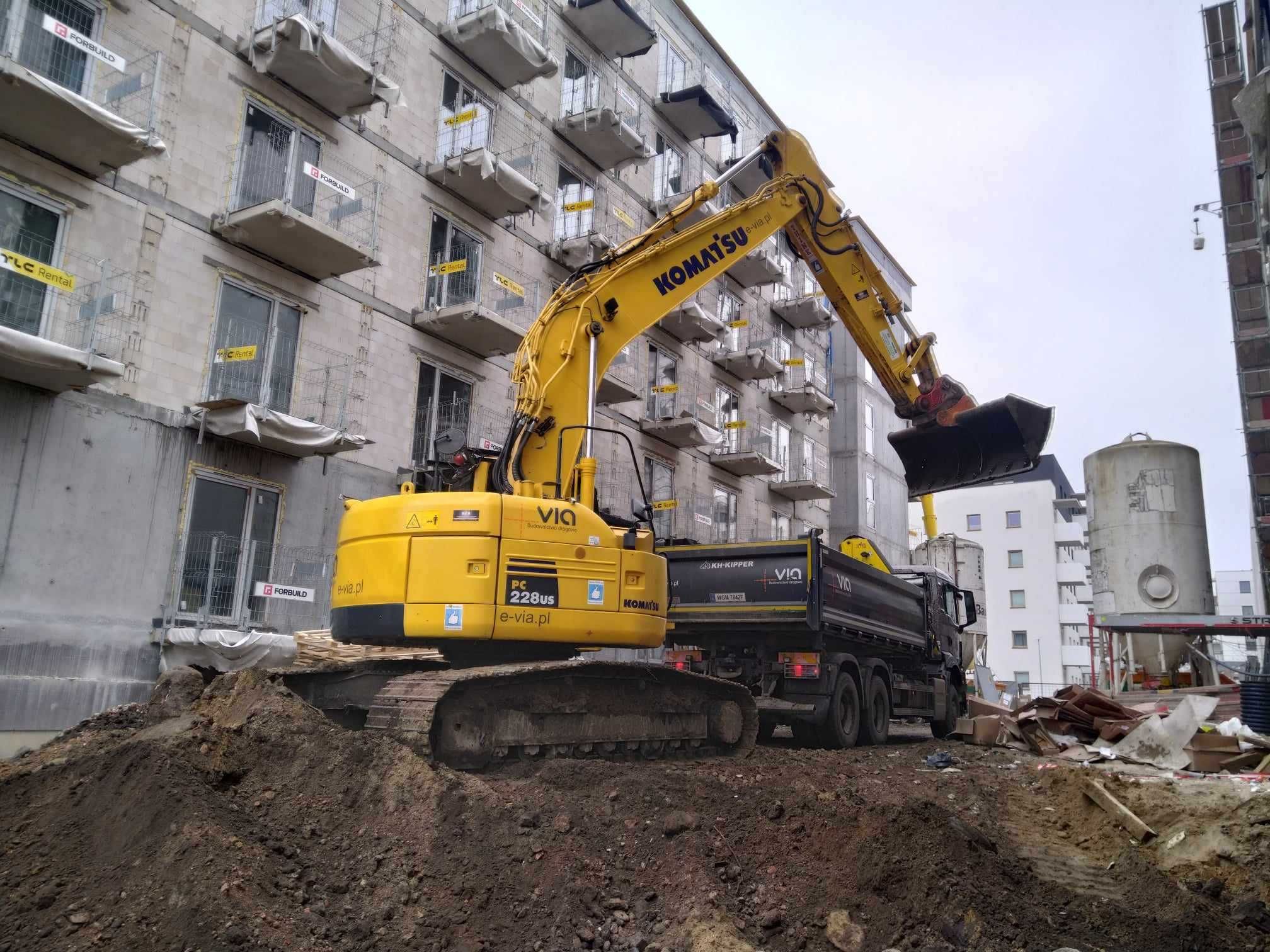 Koparka Gąsienicowa - Wynajem Usługa  Prace Ziemne