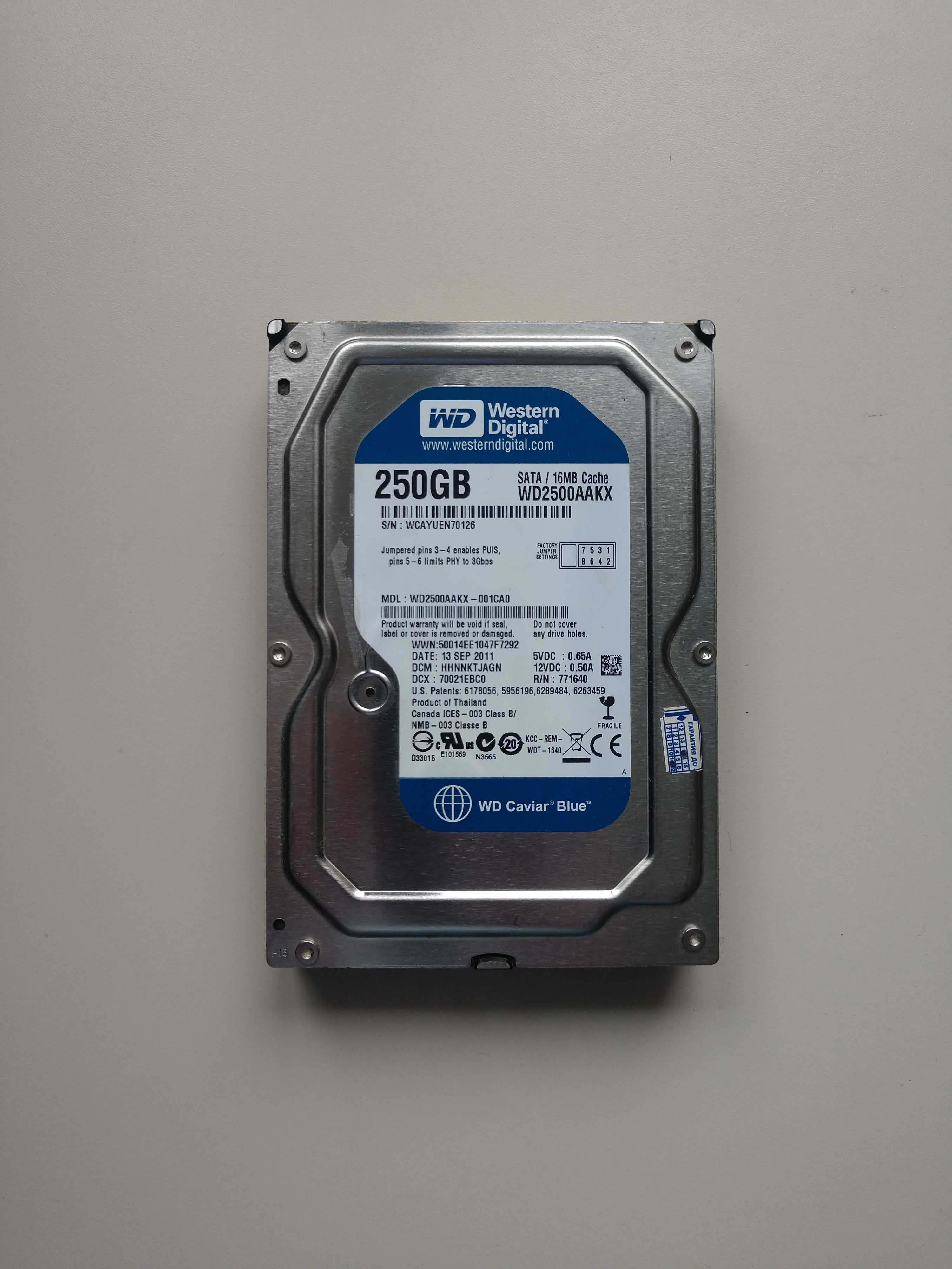 HDD 250gb  Western Digital Жорсткий диск для ПК