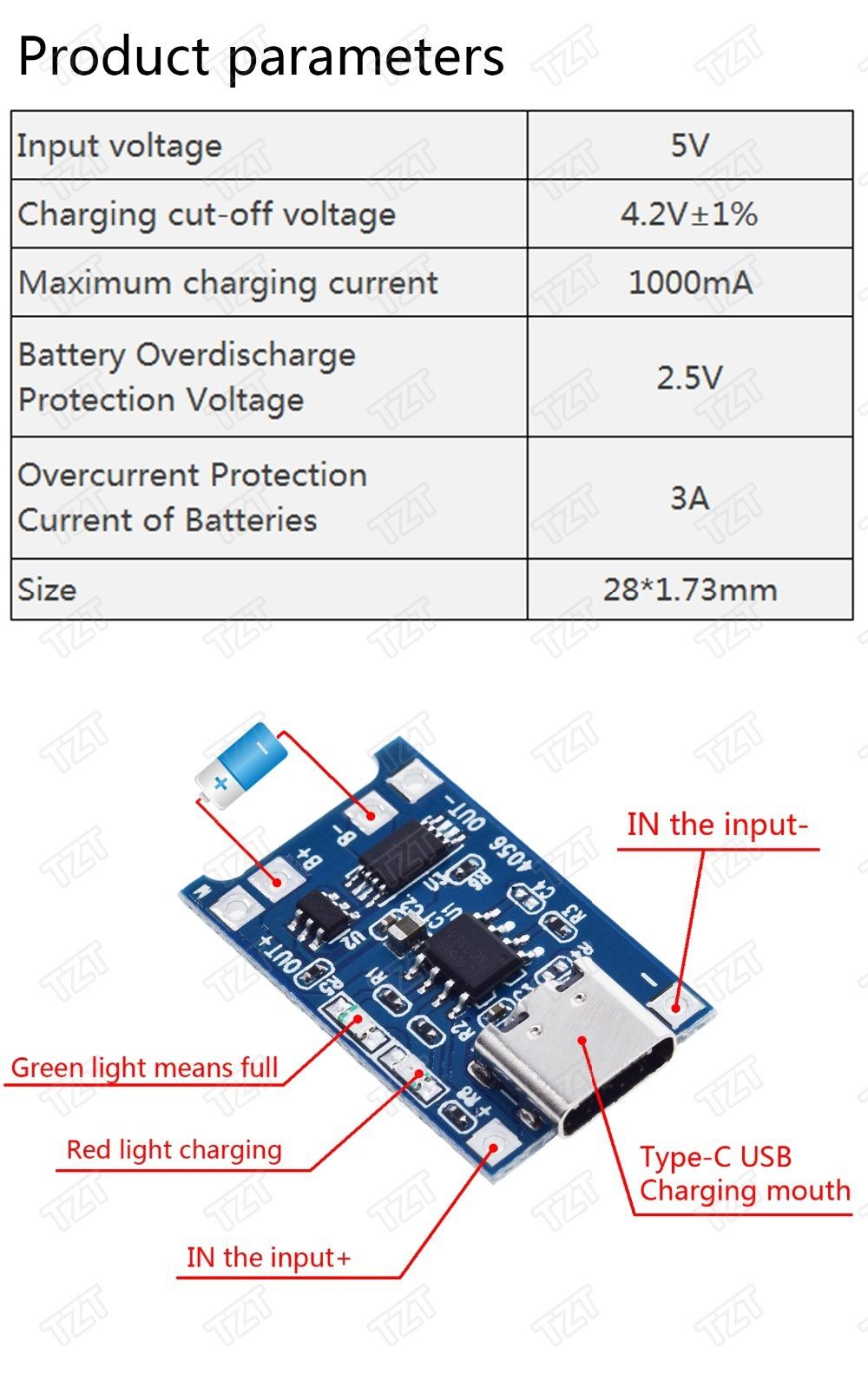 TP4056 контролер заряду із захистом від перерозряду з usb type C