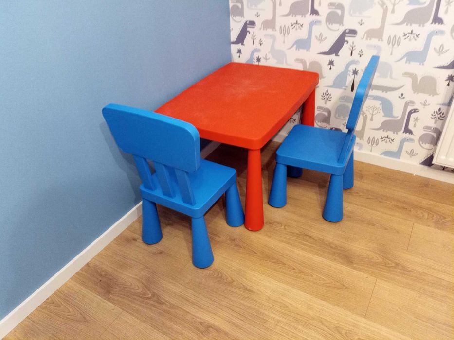 komplet 2 krzesła i stolik mammut