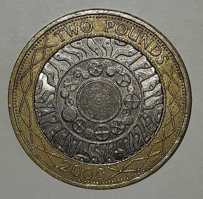 Two Pounds 2000 Elżbieta II moneta kolekcjonerska