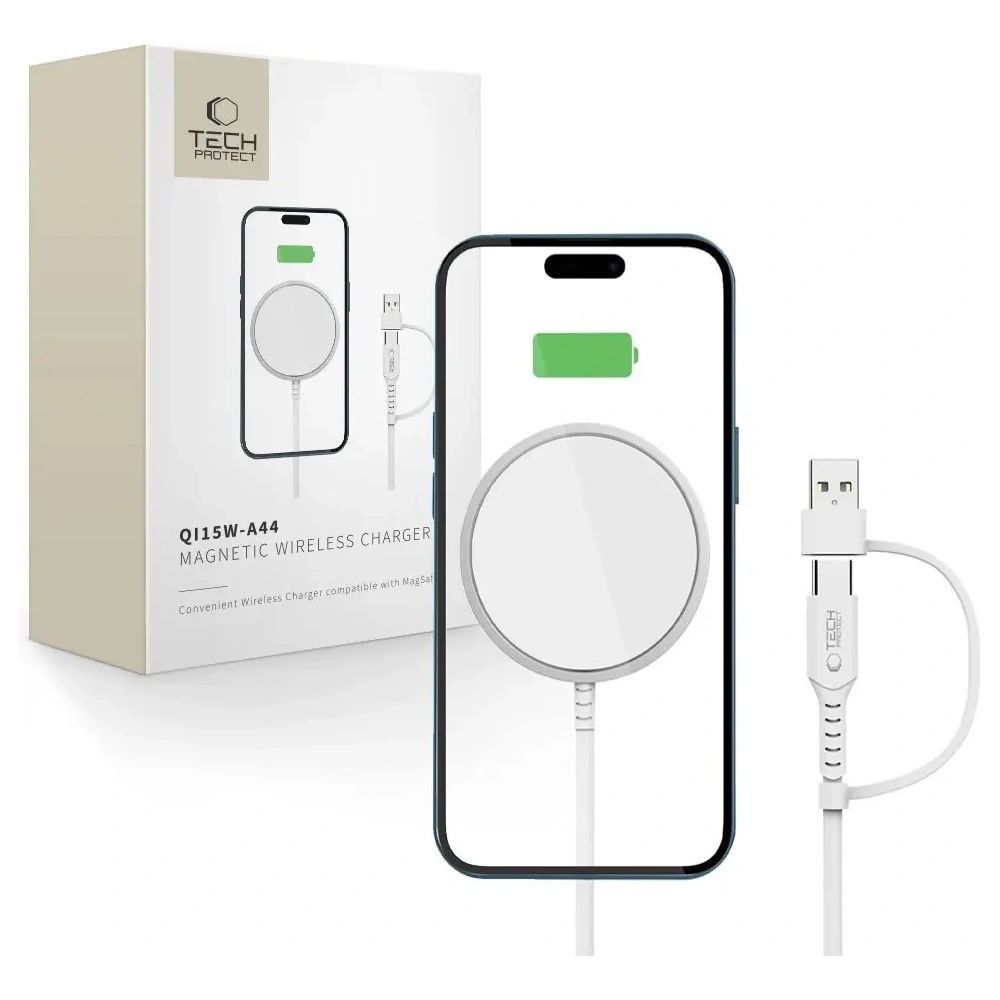 Ładowarka indukcyjna MagSafe 15W Tech-Protect QI15W-A44 White