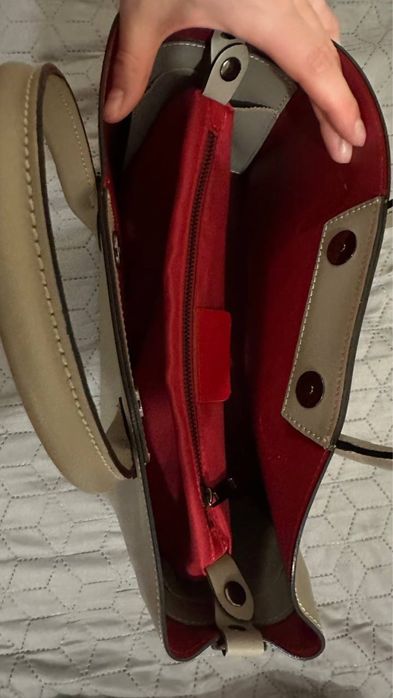 Сумка жіноча, шкіра, тауп колір