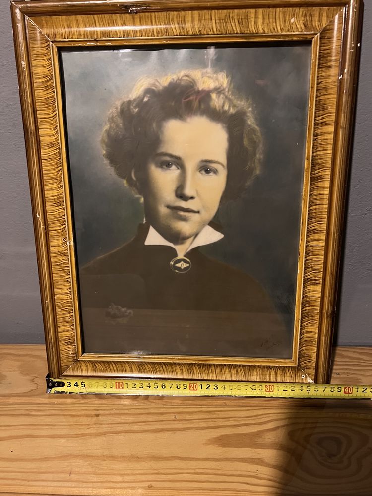 Картина старовинна Портрет Жінки 1957р.