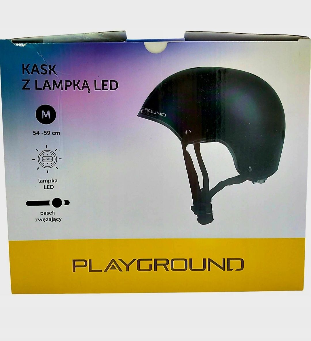 NOWY KASK  Lampka Led . Rozmiar M