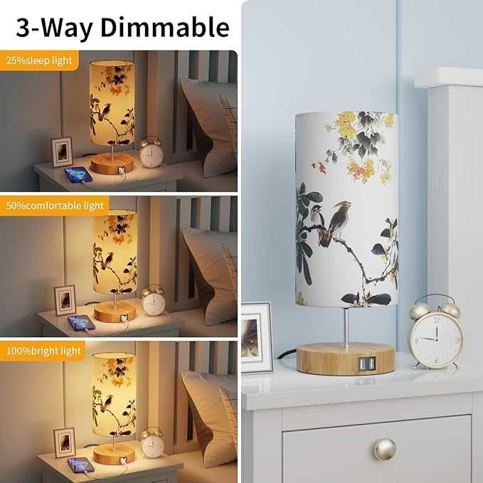 Zestaw 2 lamp GPATIO LED, włączanie dotykowe,  z portem USB