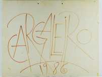 Cargaleiro - original - desenho de cartaz para exposição 1986
