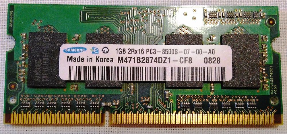 Продаю два модулі ОП ''Samsung'' 1 Gb SODIMM DDR3-1066 PC3-8500