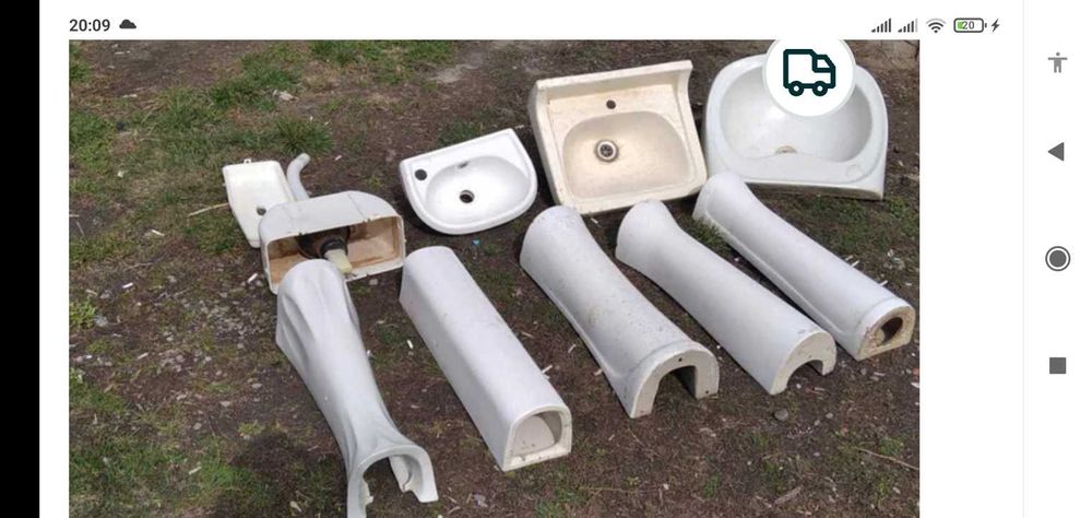 Раковина умывальник ножка тюльпан 60х45 см