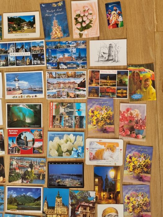 Pocztówki z kraju z zagranicy, kartki urodzinowe, z wakacji puste