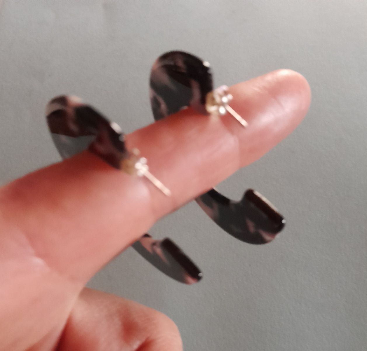 Par de brincos argola aberta, como novos