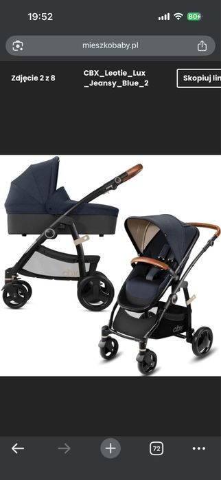 Cybex cbx leotie lux 2w1 nie 3w1 z adapterami wozek spacerowka gondola