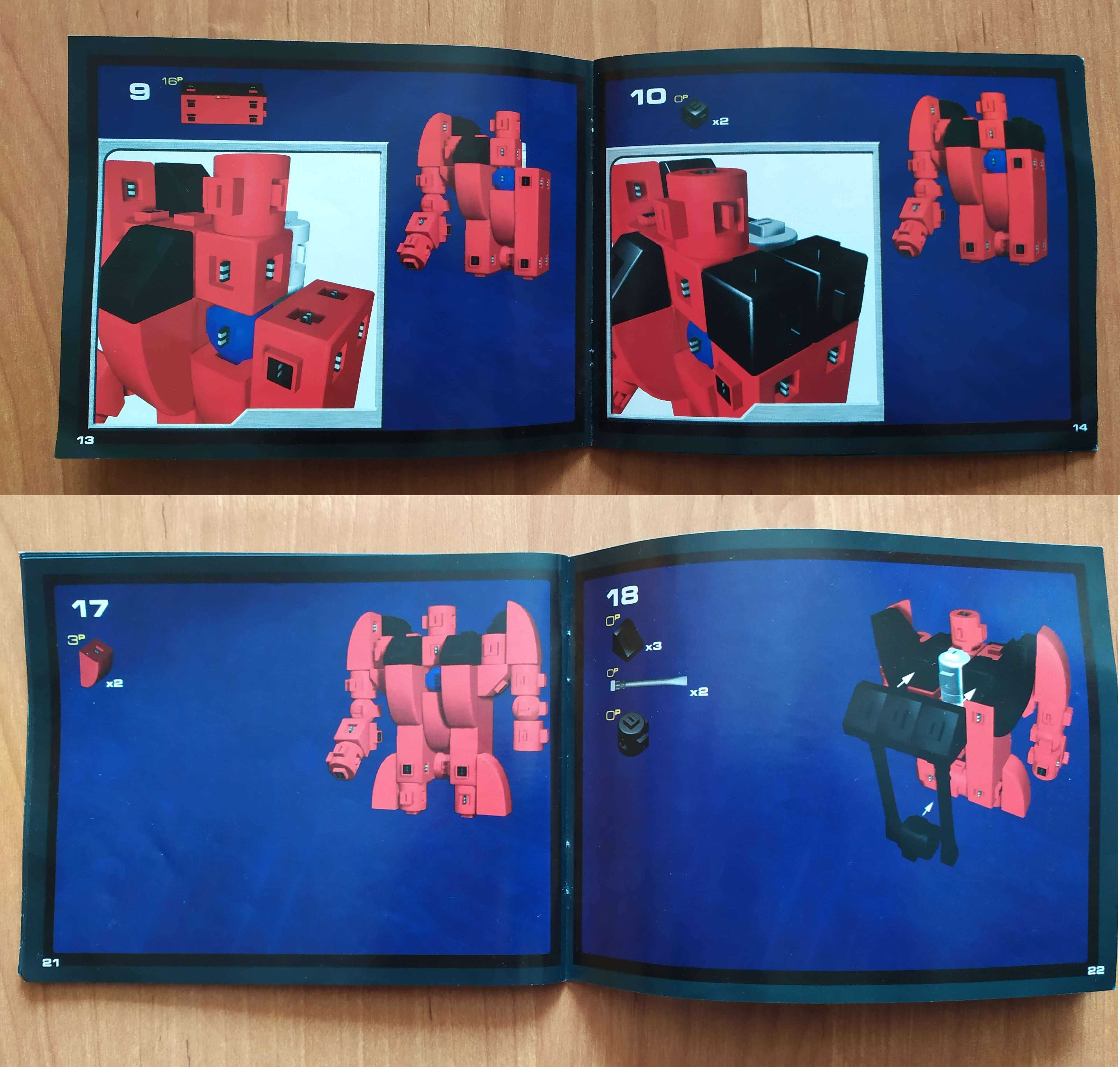 Robot Zetatron, do składania z bloczków, wysokość robota 35 cm