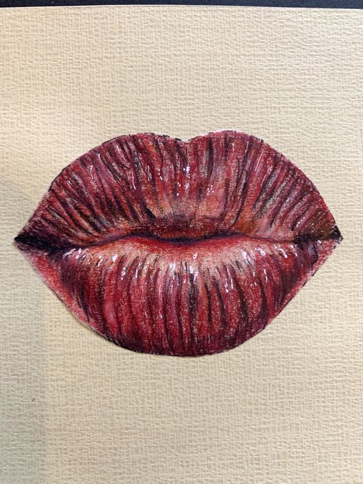 Kiss Marilyn Monroe Red Lips Obraz Oryginalny Rysunek obrazek kobieta