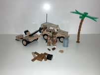 Klocki Cobi Small Army Jeep pustynny z armatą