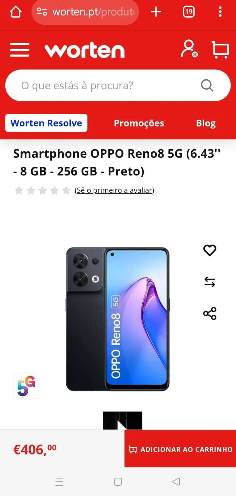 Smartphone OPPO Reno8 5G