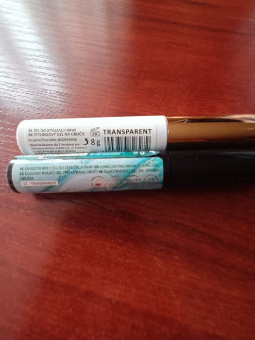 claresa i niuqi  2 x żel do stylizacji, laminacji brwi bezbarwny