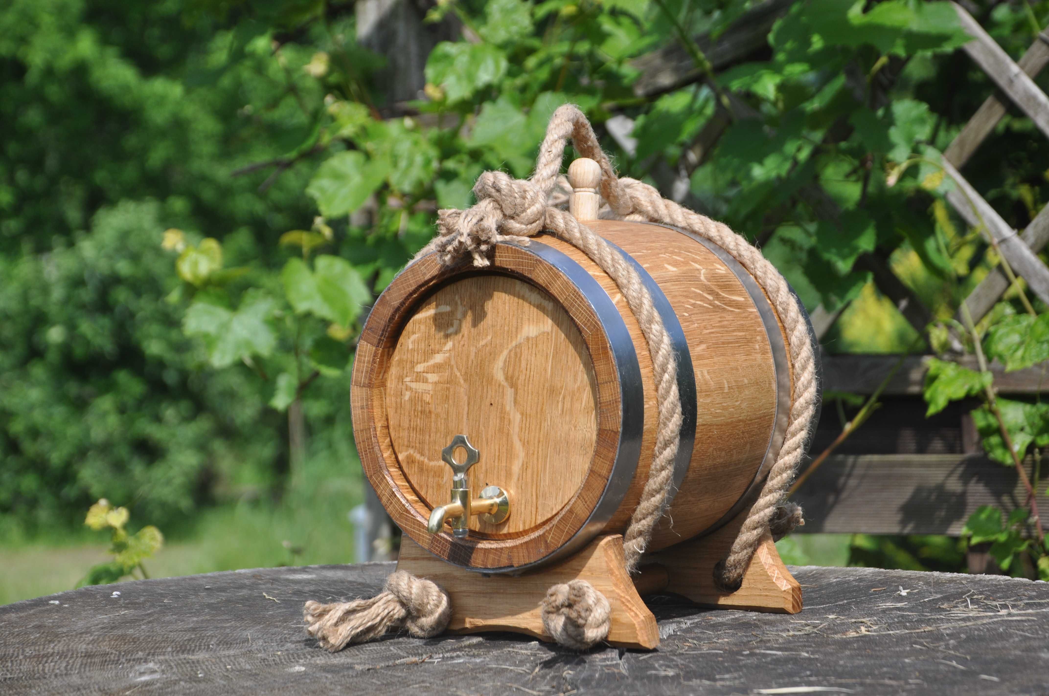 Beczka Drewniana Dębowa Szczelna 5 L na whisky wino bimber okowita