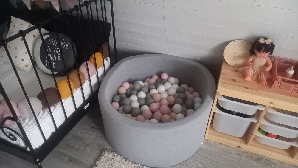 Wysyłka! Miiimi for Kids suchy basen 40x90 piłki pastele 300szt beże
