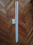 2 drążki owalne z mocowaniem do szafy 80cm