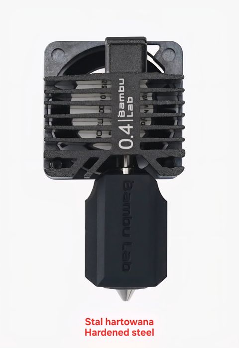 Bambu Lab P1P P1S kompletny hotend 0,4 0,6 mm stal hartowana