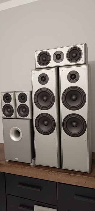 Zestaw kolumn kina domowego Eltax + subwoofer aktywny Magnat