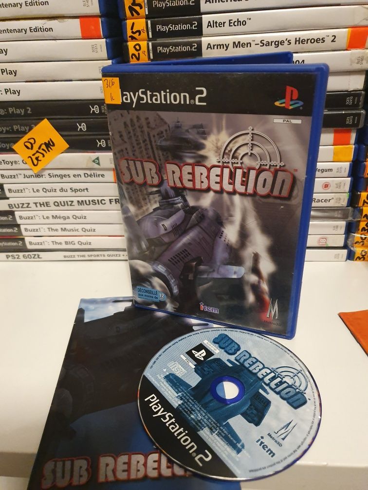 Gra gry ps2 playstation 2 Sub Rebellion unikat kolekcjonerski