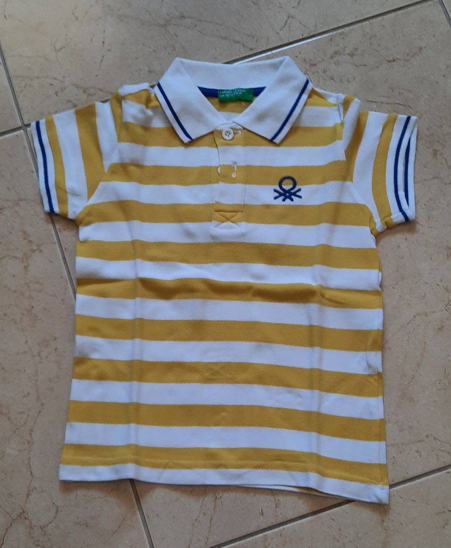 Conjunto de três pólos benetton tamanho 3/4 anos