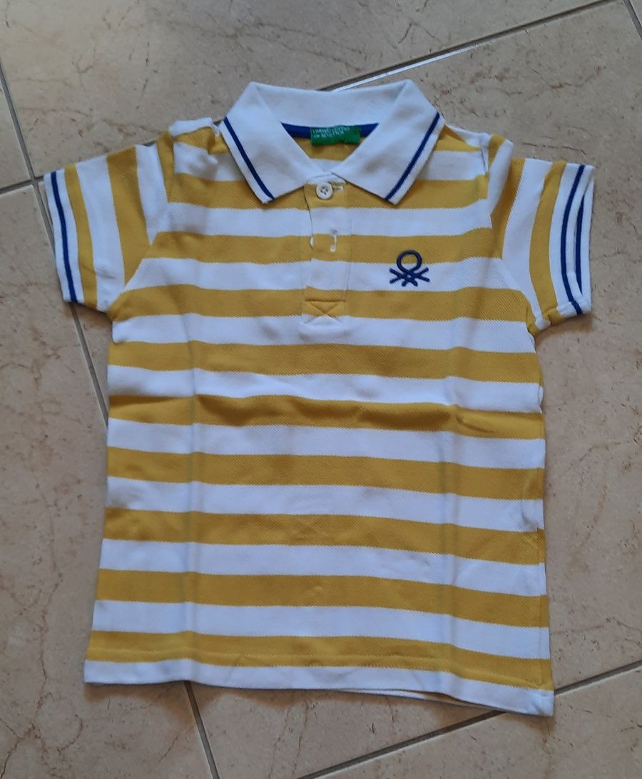 Conjunto de três pólos benetton tamanho 3/4 anos