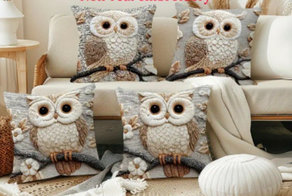 Poszewka na poduszkę w sowy

2 szt w komplecie