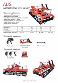 Agregat uprawowo siewny. PROMOCJA.