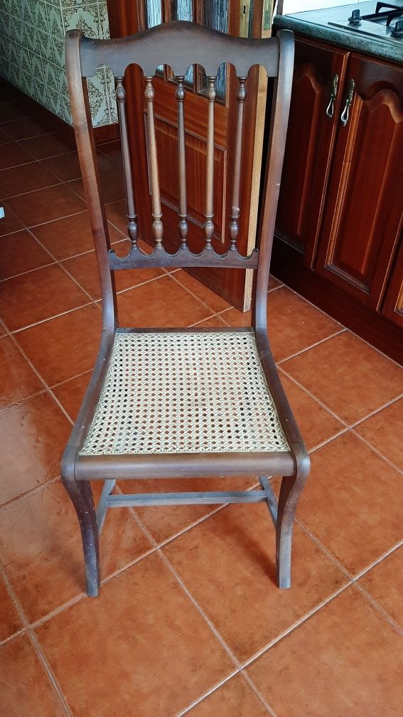Cadeira madeira e verga (6 unidades)
