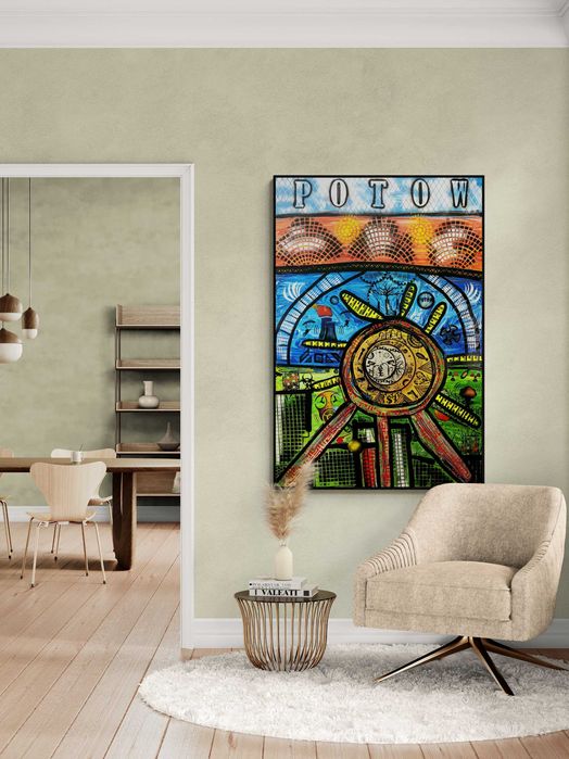 Quadro original - Arte abstrata moderna decorativa - POTOW