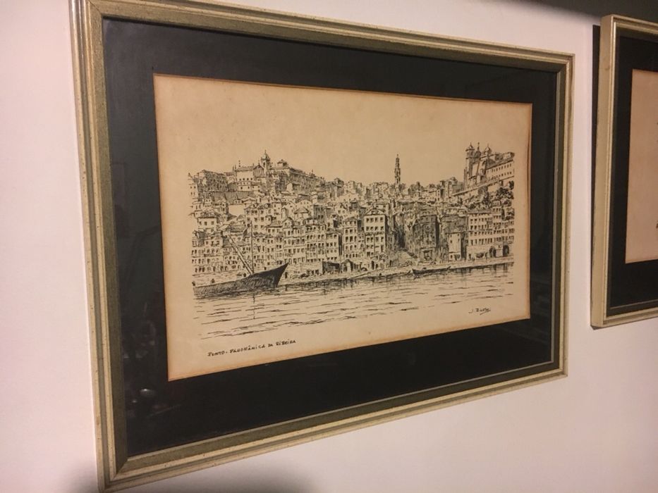 Quadro panorâmica da ribeira de j. Bastos 35x45
