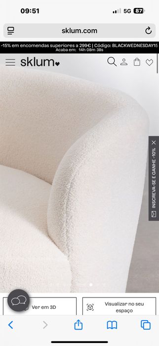 Sofás Sklum. Um de 3 lugares outro de 2